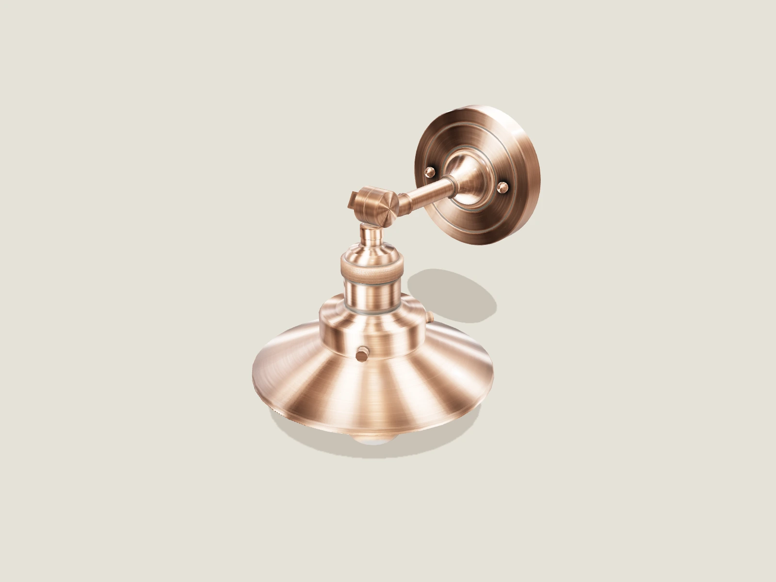 Brushed metal barn lamp model preview