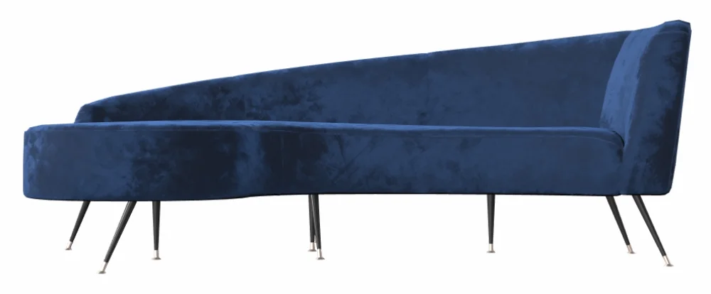 Glam velvet sofa model preview