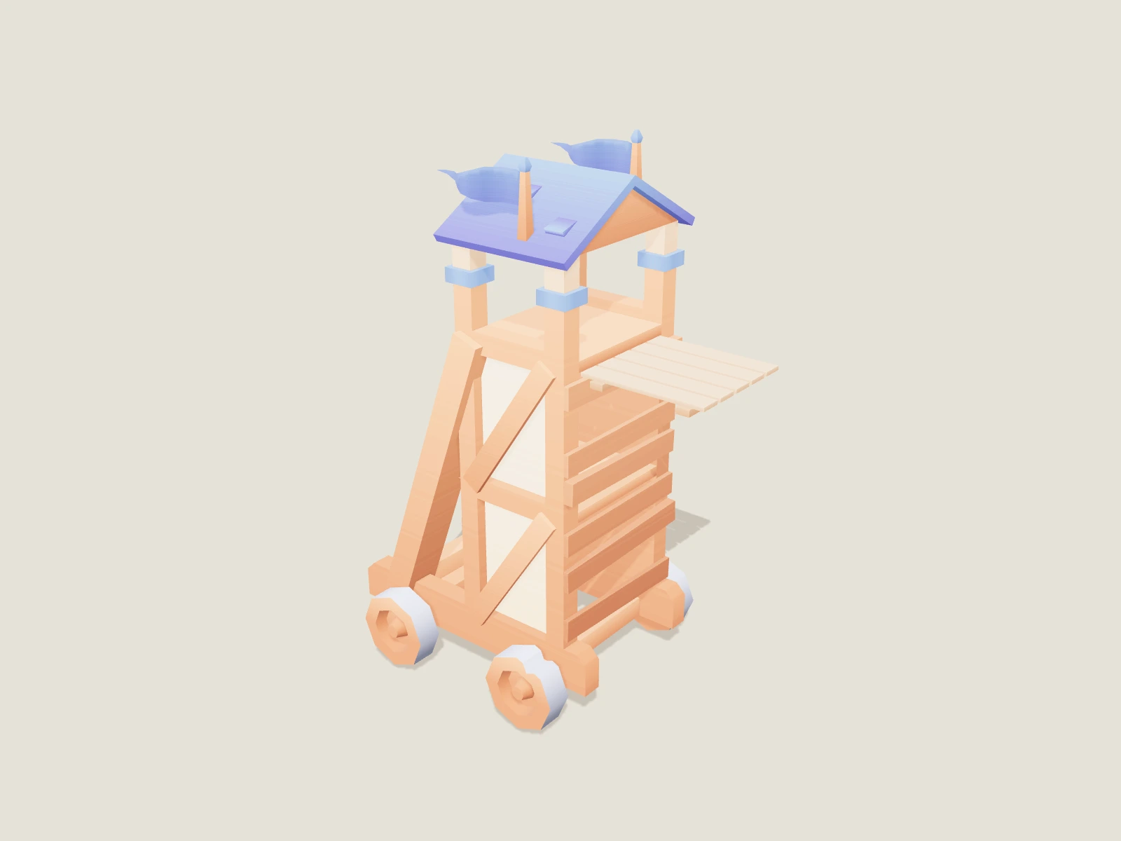 Mobile siege tower model preview