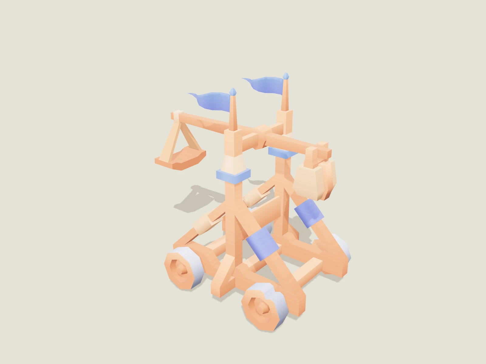 Medieval trebuchet model preview