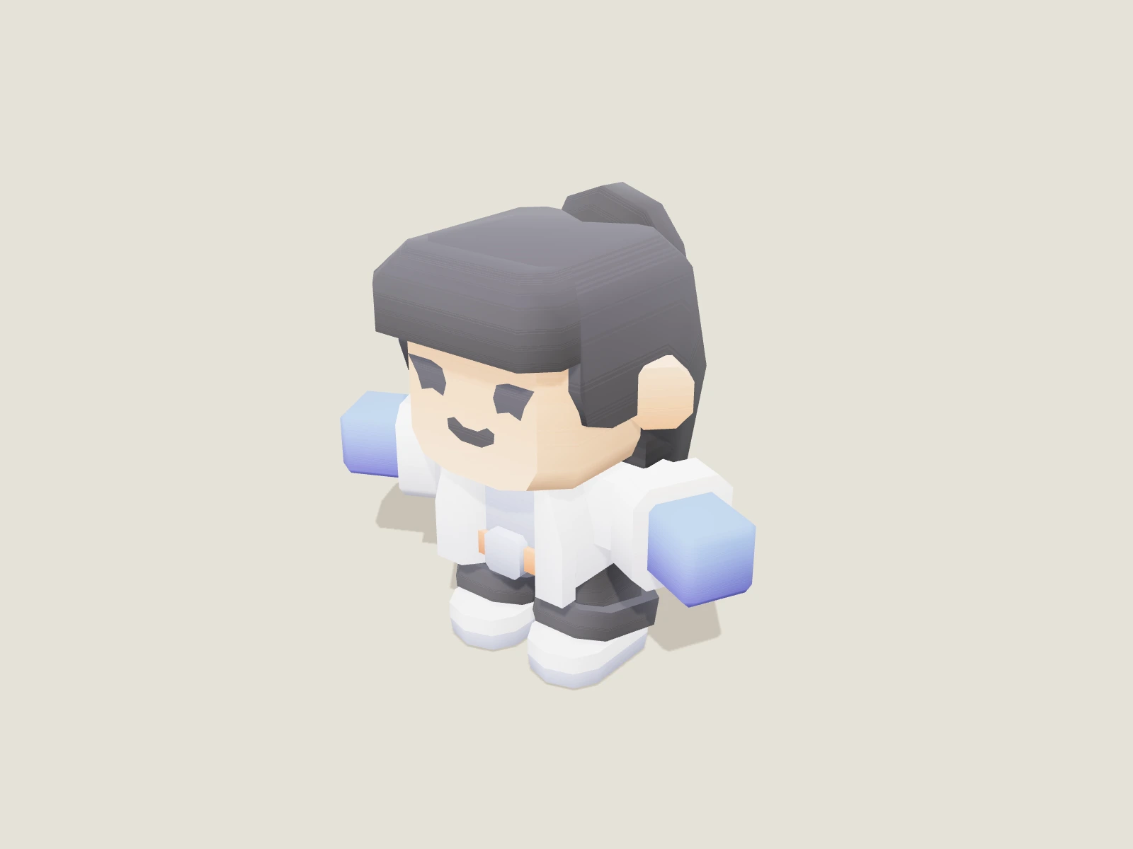 Stylized female character E model preview