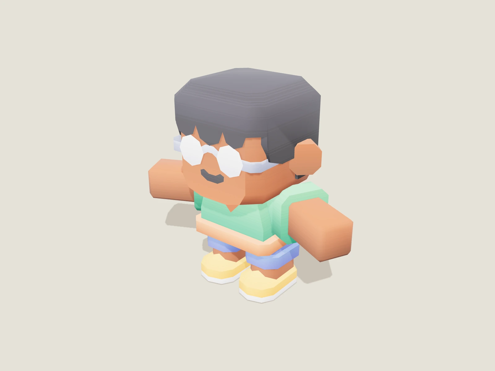 Stylized male character A model preview
