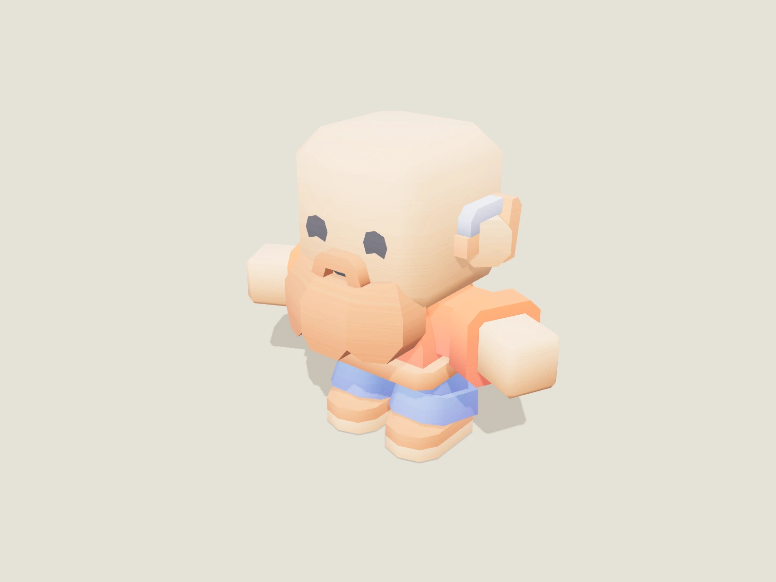 Stylized male character B model preview
