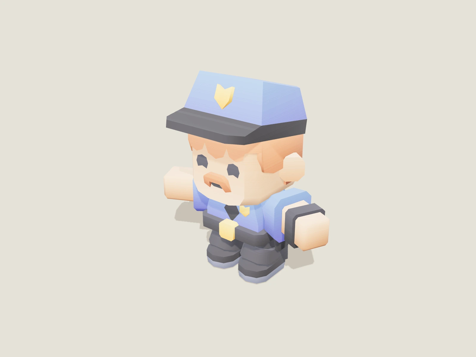 Stylized male character C model preview