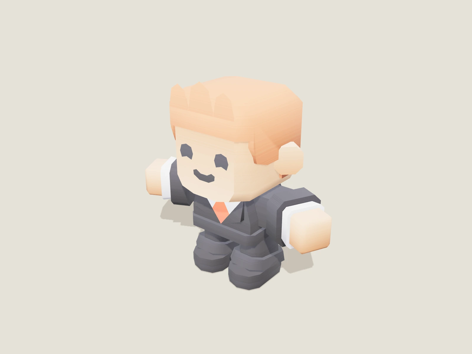Stylized male character D model preview