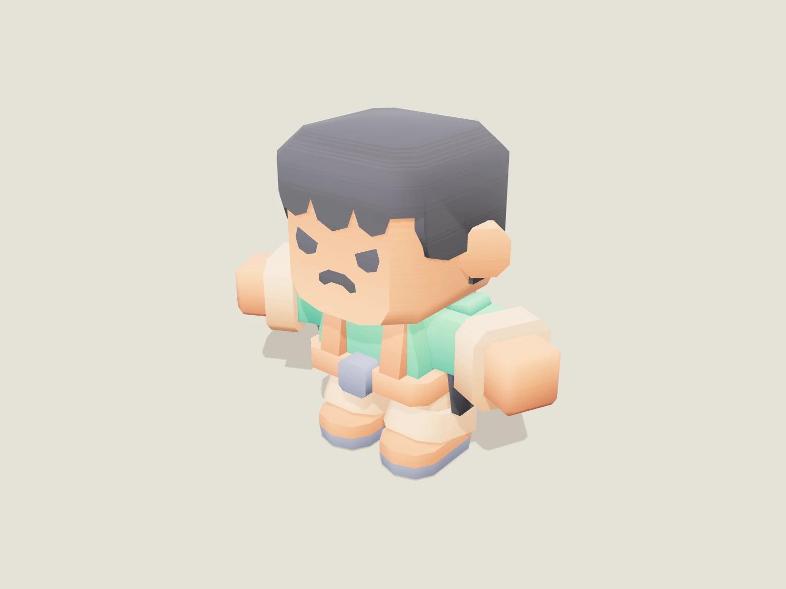 Stylized male character F model preview
