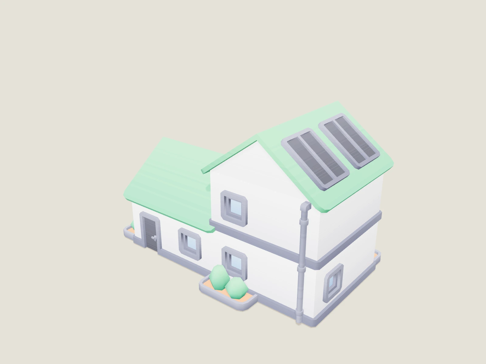 Suburban house B model preview