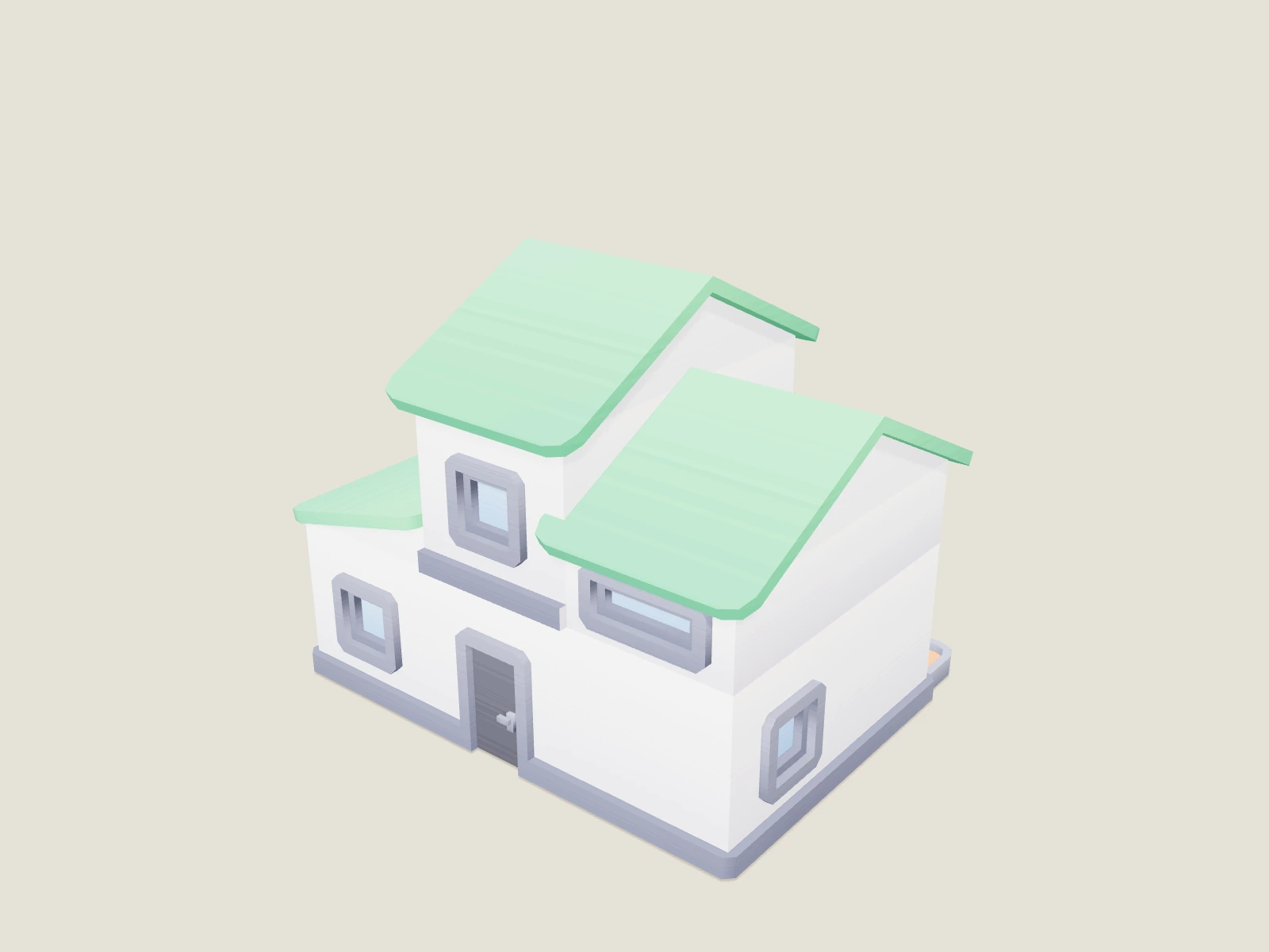 Suburban house C model preview