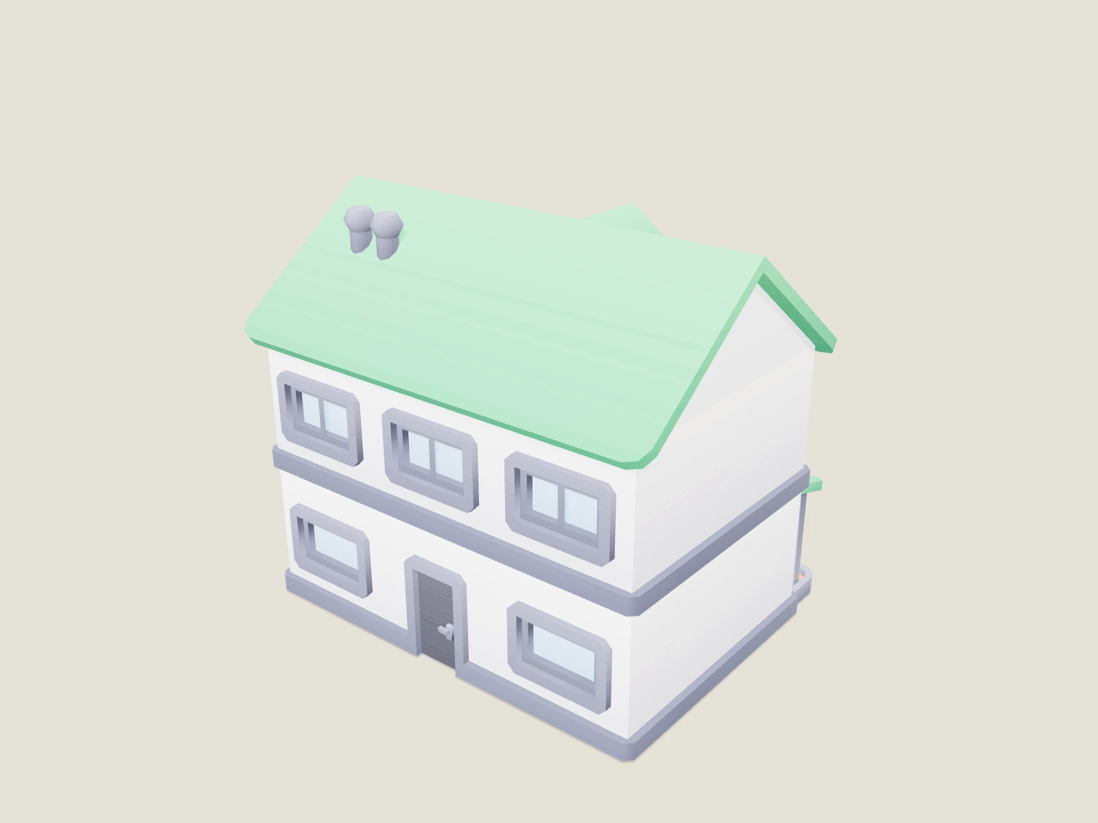Suburban house E model preview
