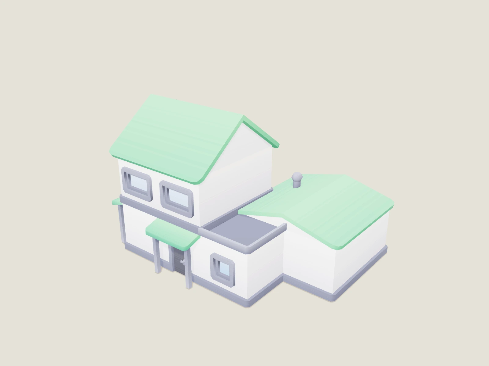 Suburban house N model preview