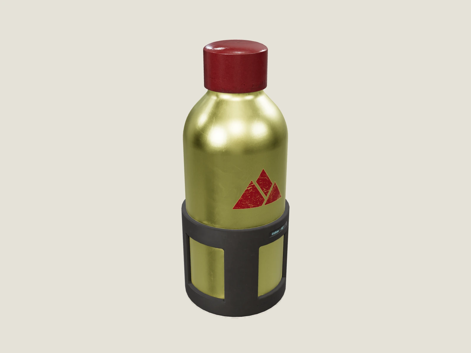 Metal water bottle model preview