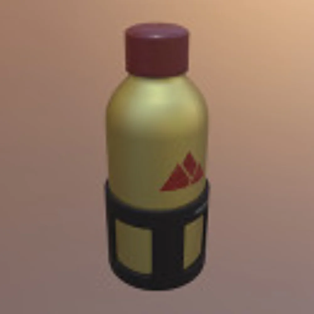 Metal water bottle model preview