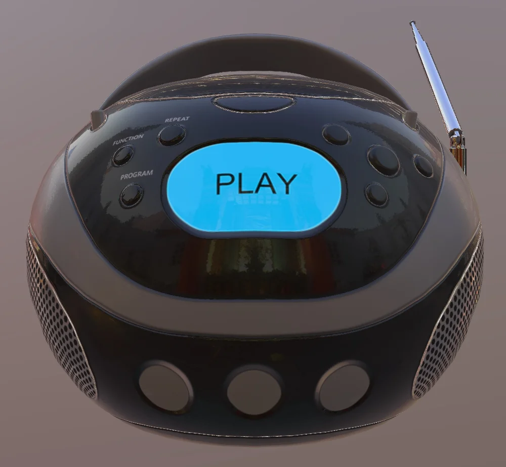 Portable boombox model preview