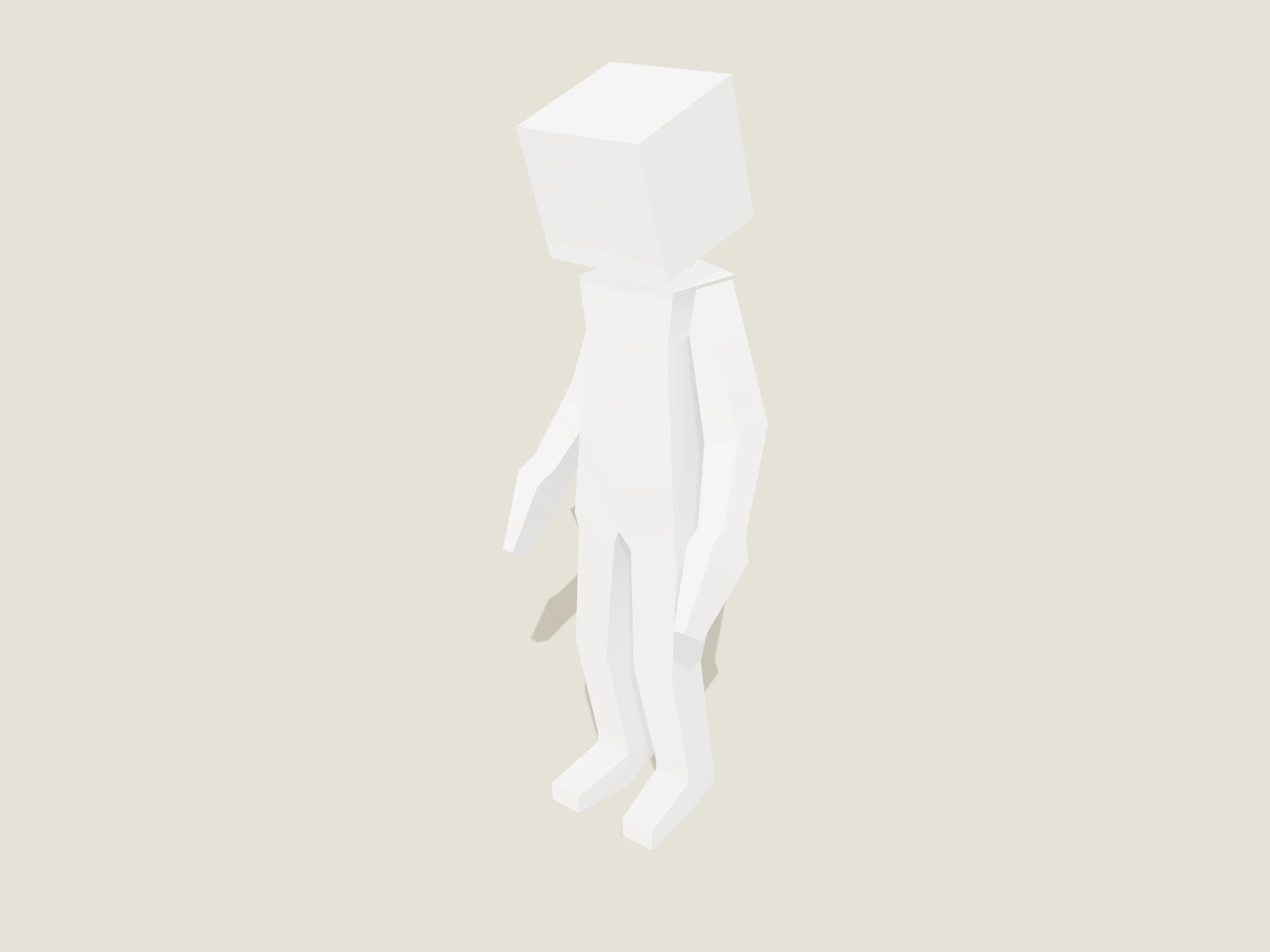 Rigged humanoid figure model preview