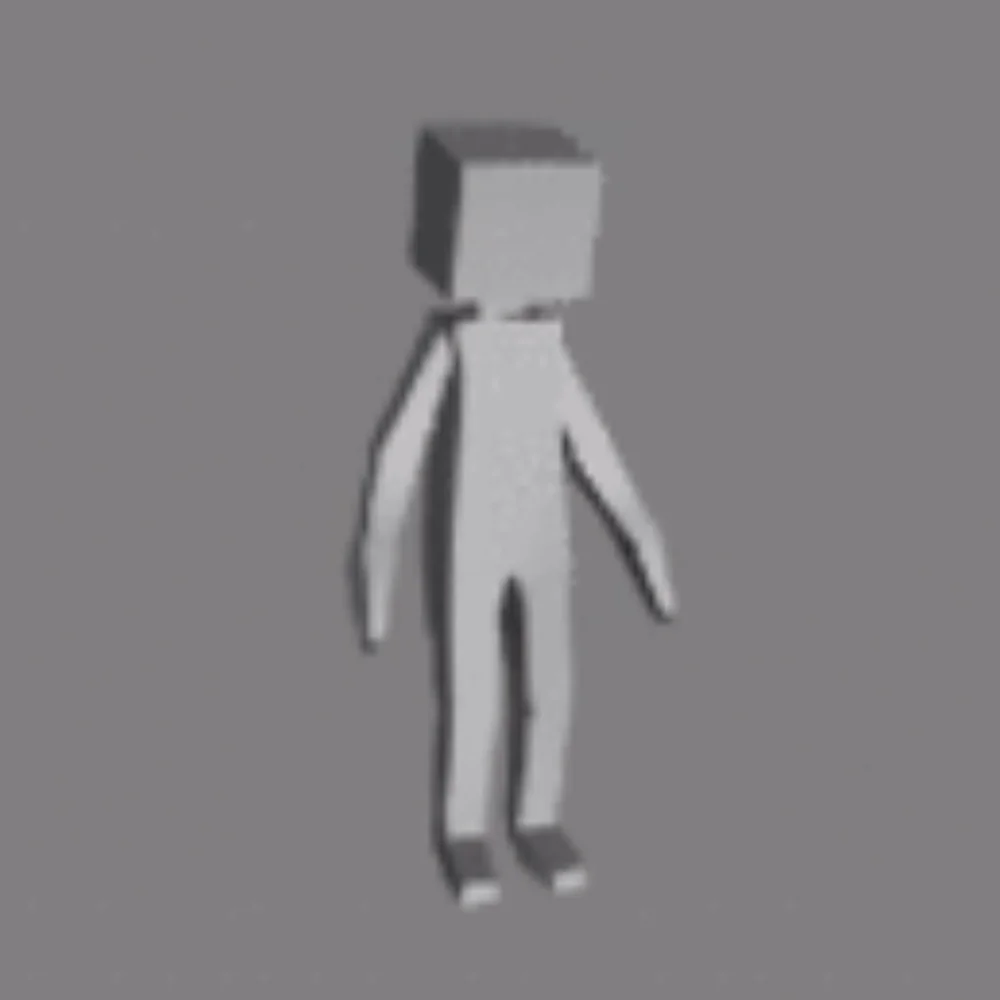 Rigged humanoid figure model preview