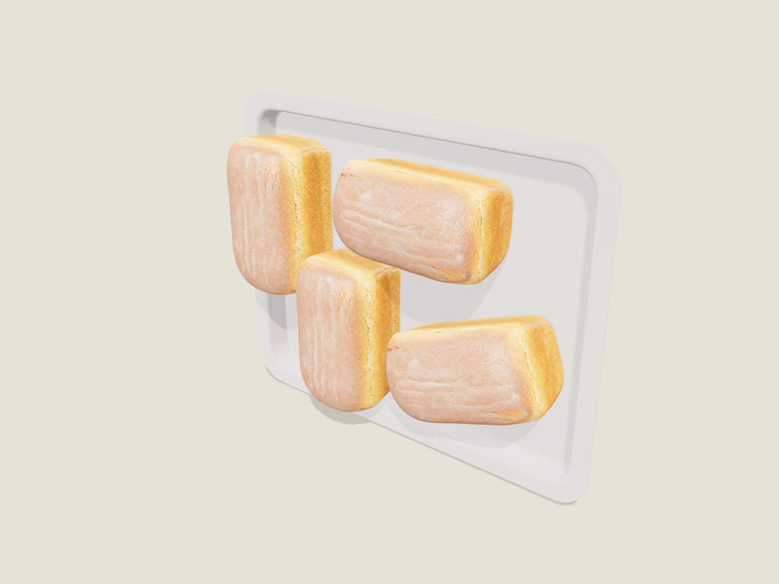 Sandwich Loaf With Tray model preview