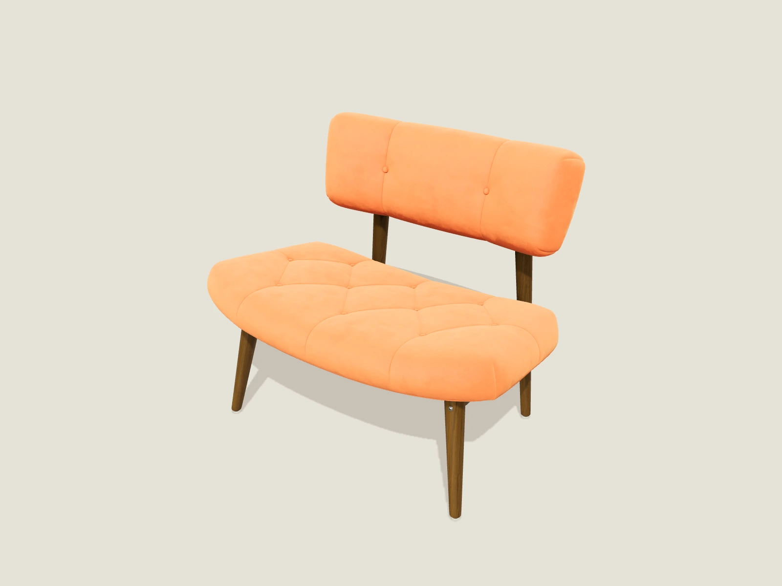 Velvet accent chair model preview