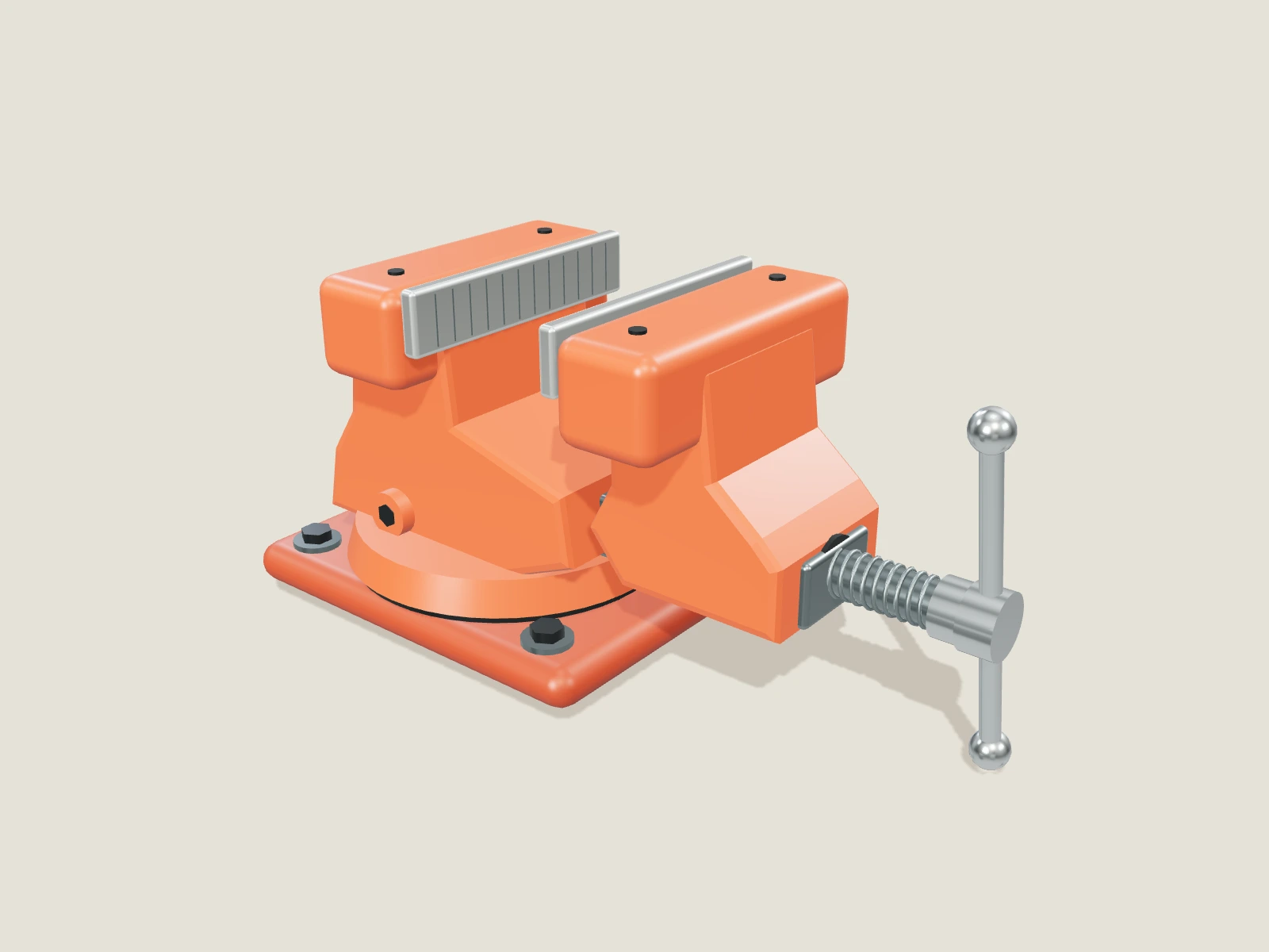 Workshop bench vise model preview