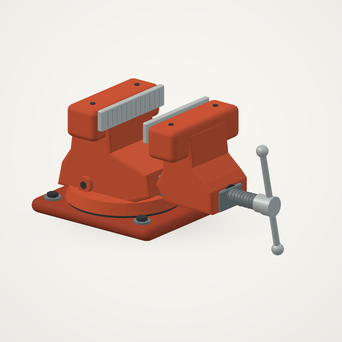 Workshop bench vise model preview